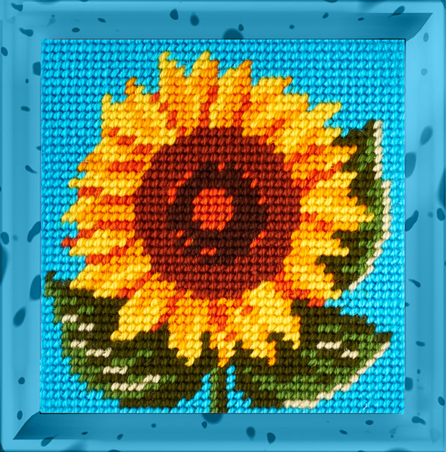 DIY Needlepoint Kit "Sunflower" 5.9"x5.9"