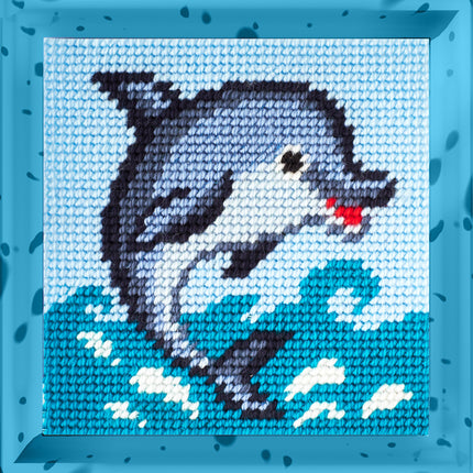 DIY Needlepoint Kit "Dolphin" 5.9"x5.9"