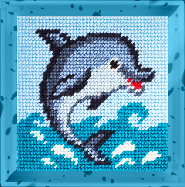 DIY Needlepoint Kit "Dolphin" 5.9"x5.9"