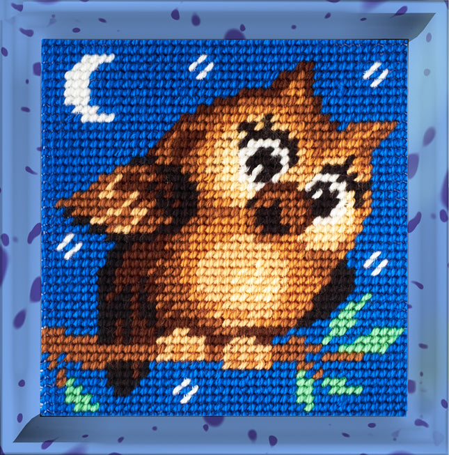 DIY Needlepoint Kit "Owl" 5.9"x5.9"