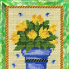 DIY Needlepoint Kit "Yellow tulips" 5.9"x7.9"