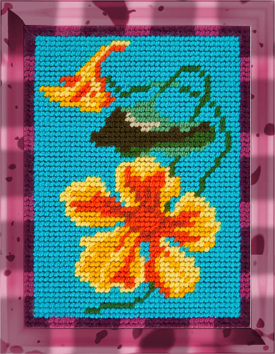 DIY Needlepoint Kit "Nasturtium" 5.9"x7.9"