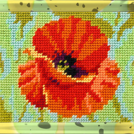 DIY Needlepoint Kit "Poppy" 5.9"x7.9"