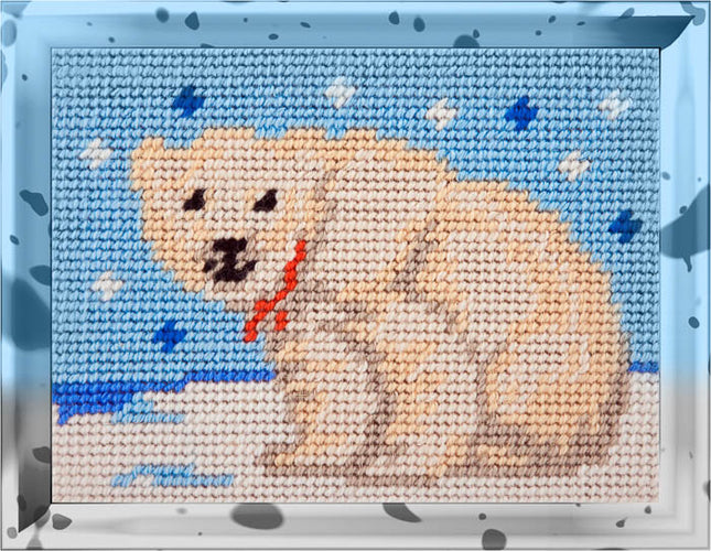 DIY Needlepoint Kit "Polar bear" 5.9"x7.9"