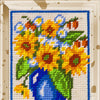 DIY Needlepoint Kit "Sunflowers in a blue jar" 5.9"x7.9"