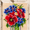 DIY Needlepoint Kit "Poppies and cornflowers" 5.9"x7.9"