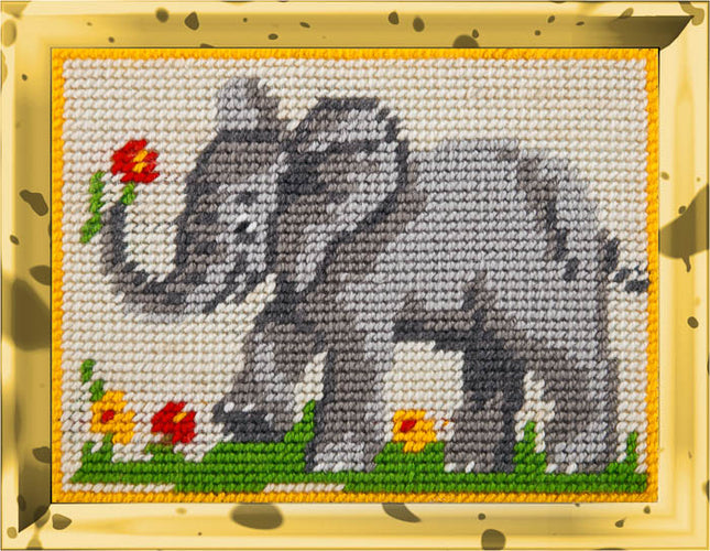 DIY Needlepoint Kit "Elephant" 5.9"x7.9"