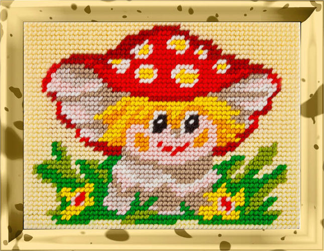 DIY Needlepoint Kit "Amanita boy" 5.9"x7.9"