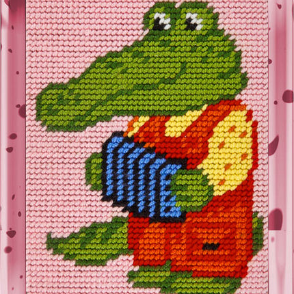 DIY Needlepoint Kit "Crocodile" 5.9"x7.9"