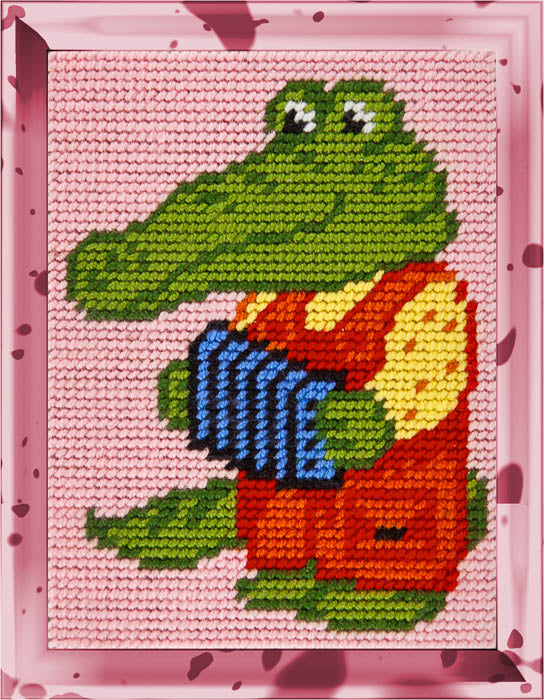 DIY Needlepoint Kit "Crocodile" 5.9"x7.9"