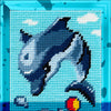 DIY Needlepoint Kit "Dolphin plays in the water" 5.9"x7.9"