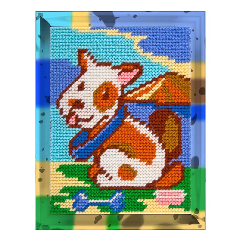DIY Needlepoint Kit "Little security guard" 5.9"x7.9"