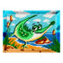 DIY Needlepoint Kit "Cheerful crocodile" 5.9"x7.9"