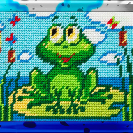DIY Needlepoint Kit "Frog on a lily" 5.9"x7.9"