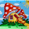 DIY Needlepoint Kit "House in a mushroom" 5.9"x7.9"