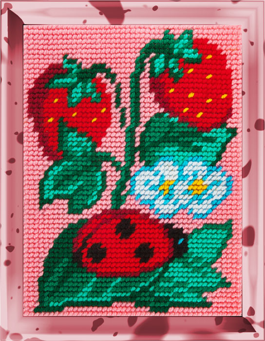 DIY Needlepoint Kit "Strawberry" 5.9"x7.9"