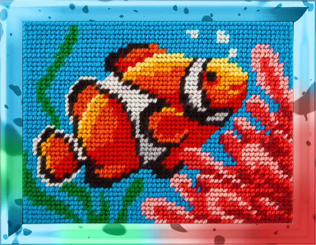 DIY Needlepoint Kit "Coral reefs" 5.9"x7.9"