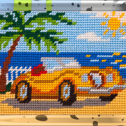 DIY Needlepoint Kit "Car" 5.9"x7.9"