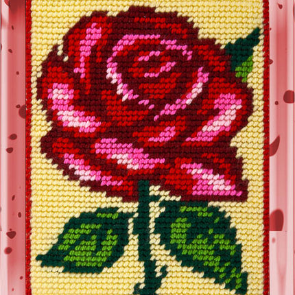 DIY Needlepoint Kit "Rose" 5.9"x7.9"