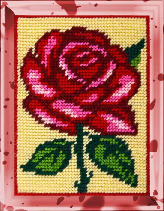 DIY Needlepoint Kit "Rose" 5.9"x7.9"