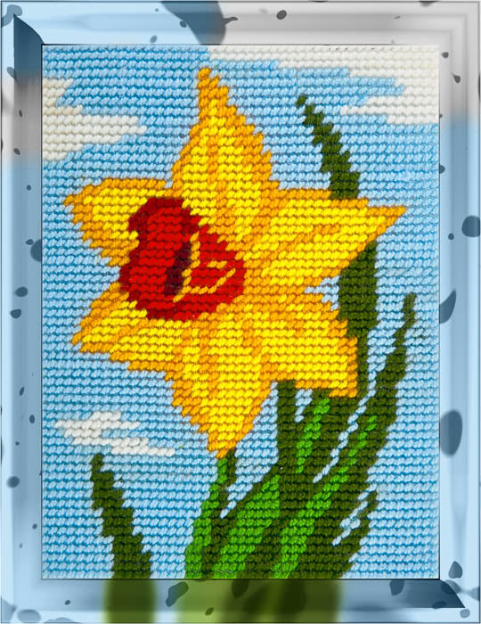 DIY Needlepoint Kit "Narcissus" 5.9"x7.9"