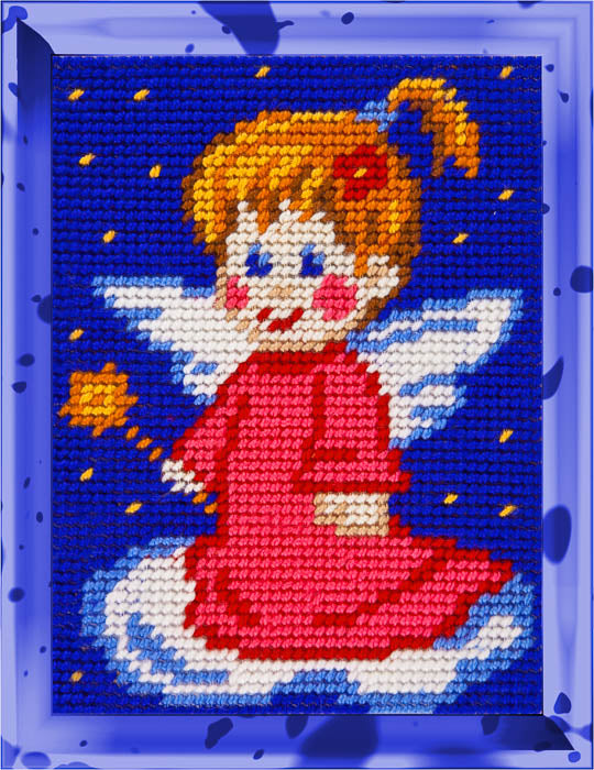 DIY Needlepoint Kit "Angel" 5.9"x7.9"