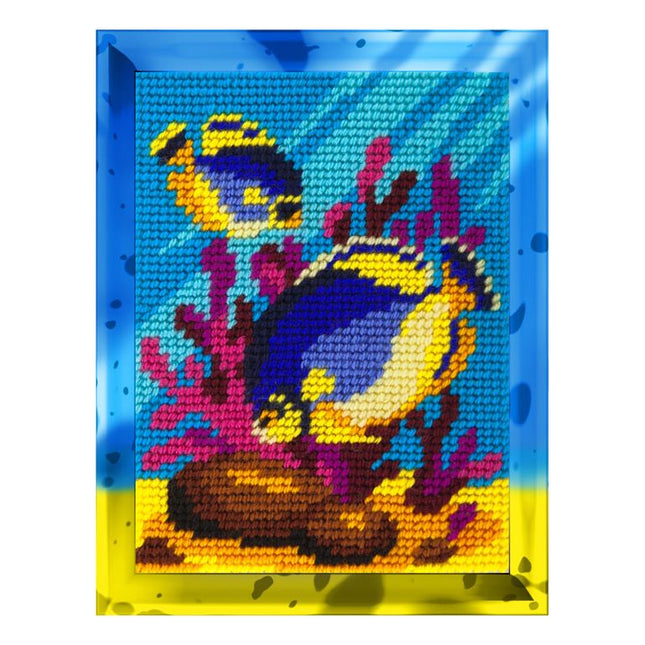 DIY Needlepoint Kit "Coral reefs" 5.9"x7.9"