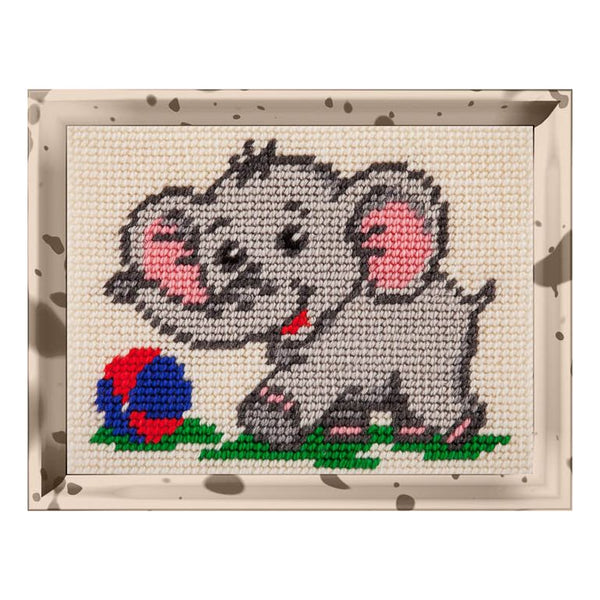 DIY Needlepoint Kit "Baby elephant" 5.9"x7.9"
