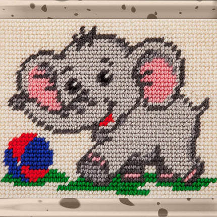 DIY Needlepoint Kit "Baby elephant" 5.9"x7.9"