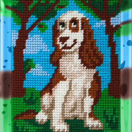 DIY Needlepoint Kit "Dreamy dog" 5.9"x7.9"