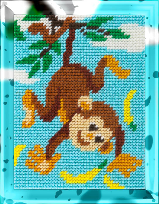 DIY Needlepoint Kit "Monkey" 5.9"x7.9"