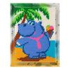 DIY Needlepoint Kit "Hippopotamus with ice cream" 5.9"x7.9"