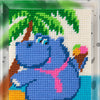 DIY Needlepoint Kit "Hippopotamus with ice cream" 5.9"x7.9"