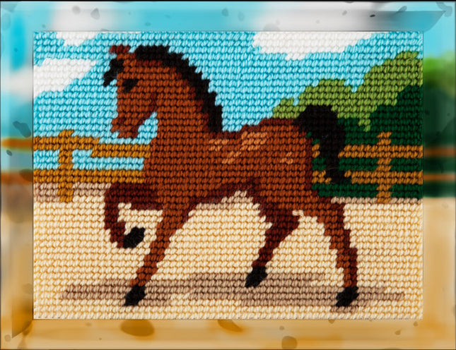 DIY Needlepoint Kit "Horse" 5.9"x7.9"