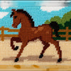 DIY Needlepoint Kit "Horse" 5.9"x7.9"