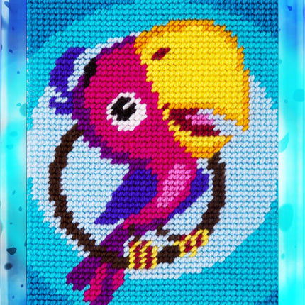 DIY Needlepoint Kit "Parrot" 5.9"x7.9"
