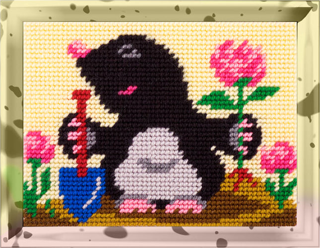 DIY Needlepoint Kit "Mole" 5.9"x7.9"