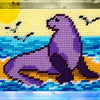 DIY Needlepoint Kit "Sea lion" 5.9"x7.9"