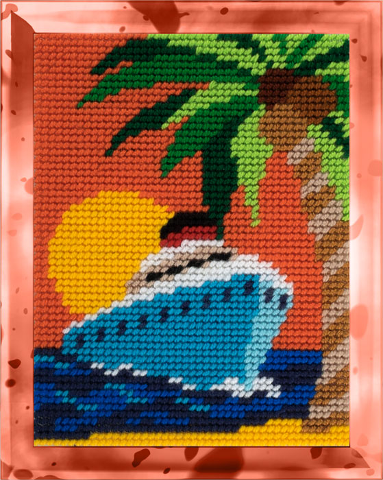 DIY Needlepoint Kit "Tropics" 5.9"x7.9"