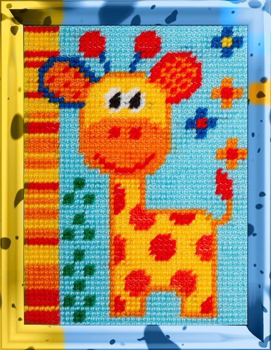 DIY Needlepoint Kit "Giraffe" 5.9"x7.9"