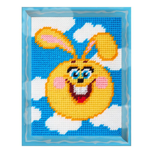 DIY Needlepoint Kit "Hare with a smile" 5.9"x7.9"