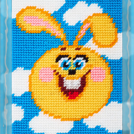 DIY Needlepoint Kit "Hare with a smile" 5.9"x7.9"