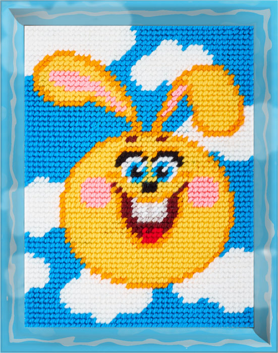 DIY Needlepoint Kit "Hare with a smile" 5.9"x7.9"