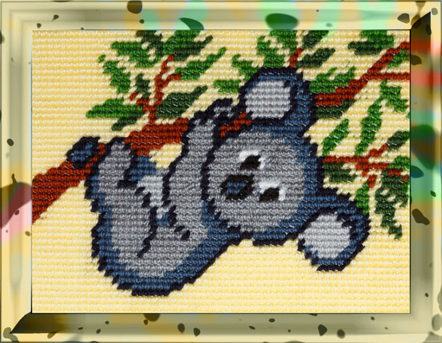 DIY Needlepoint Kit "Koala" 5.9"x7.9"