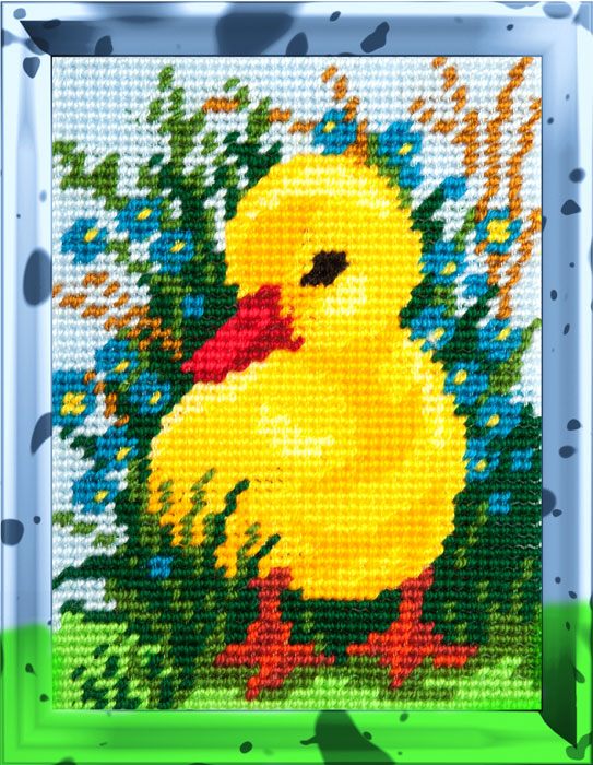 DIY Needlepoint Kit "Duckling" 5.9"x7.9"