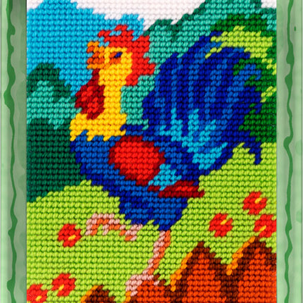 DIY Needlepoint Kit "Rooster" 5.9"x7.9"