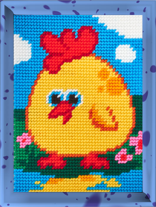 DIY Needlepoint Kit "Chicken" 5.9"x7.9"