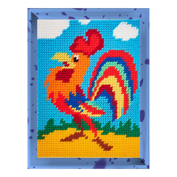 DIY Needlepoint Kit "Rooster" 5.9"x7.9"