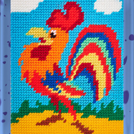 DIY Needlepoint Kit "Rooster" 5.9"x7.9"