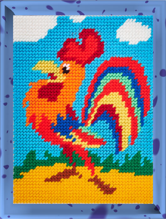 DIY Needlepoint Kit "Rooster" 5.9"x7.9"